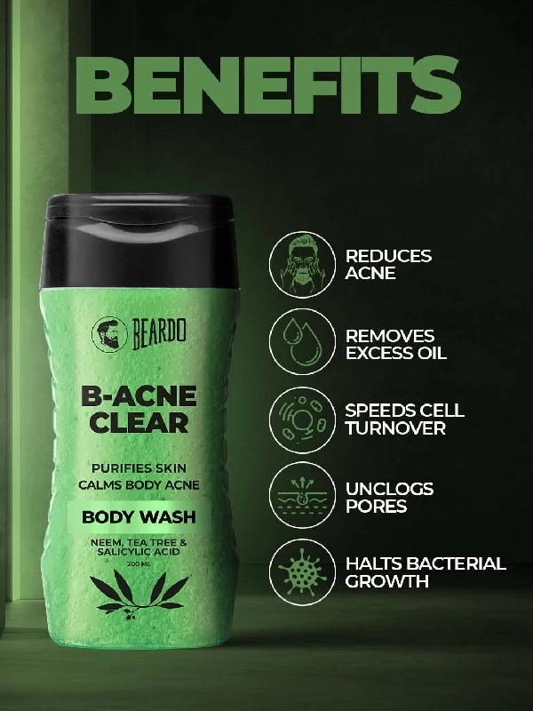 Beardo Body Acne Clear Body Wash for Men, 200 ml-4.webp